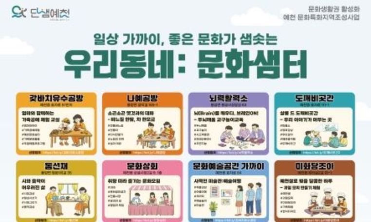 카페·공방이 문화사랑방으로… 예천 ‘우리동네 문화샘터’ 참여자 모집