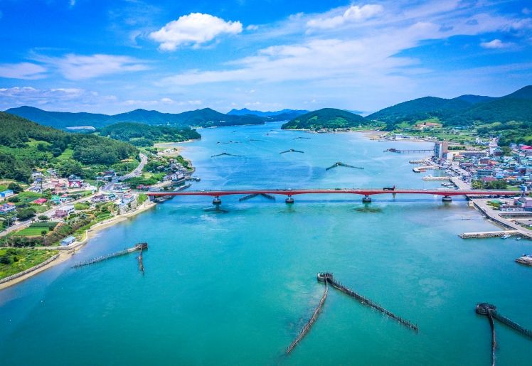 지족해협 죽방렴 어업 전경