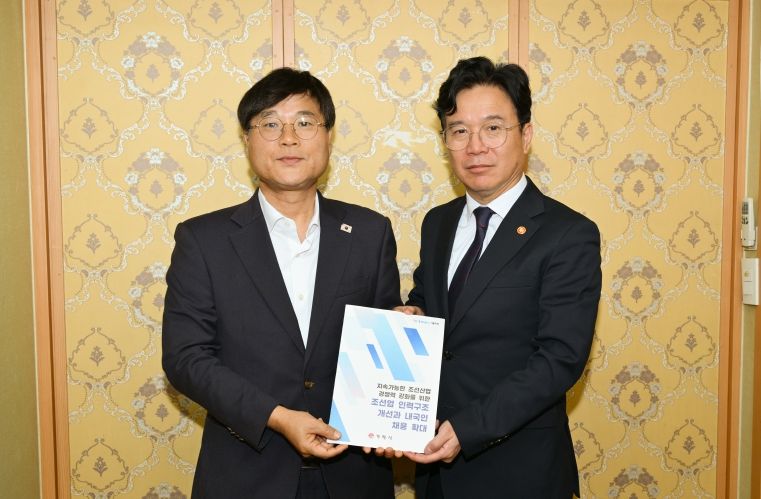 변광용 거제시장, 김영훈 고용노동부 장관 면담