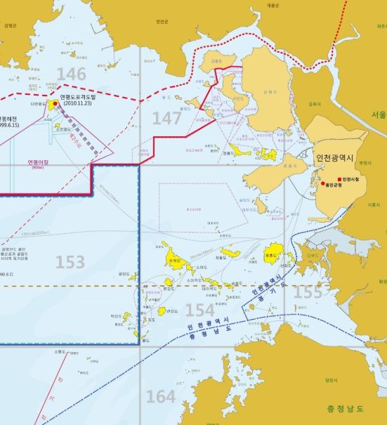 인천·경기 연안해역 야간항행·조업 규제 완화 해역도