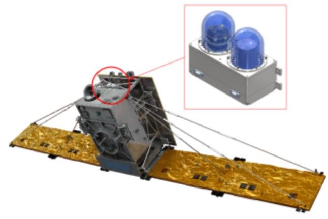 차세대소형위성 2호에 부착된 레오도스 위치